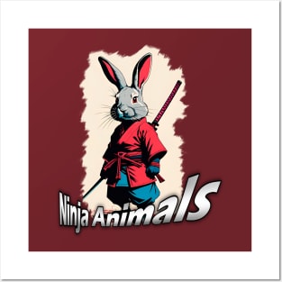 ninja animals Posters and Art